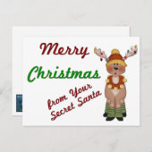 MC Reindeer Secret Santa - Vakantie Briefkaarten (Voorkant / Achterkant)