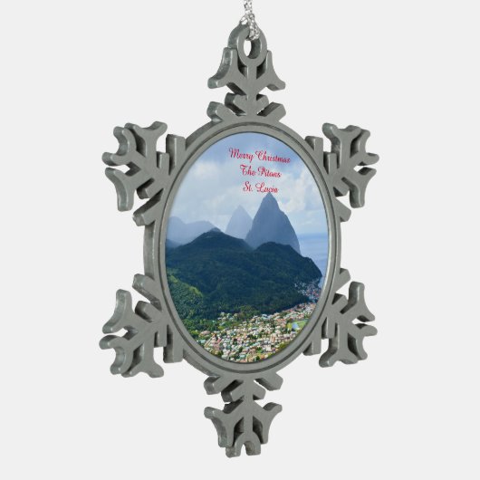 MC van The Pitons St. Lucia ornament (Links)