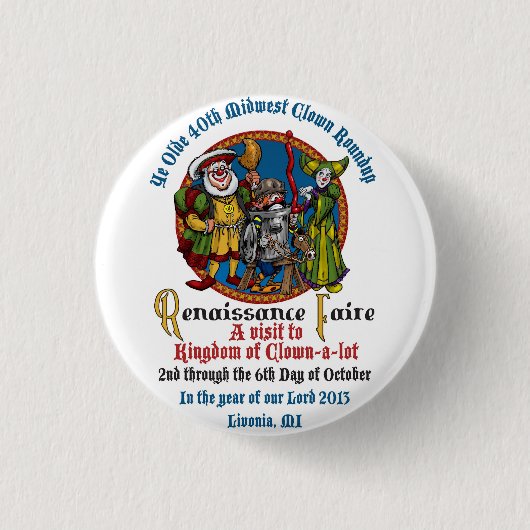 MCA 40e herdenkingsspellen Ronde Button 3,2 Cm (Voorkant)