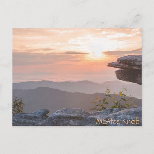 McAfee Knob postcard Briefkaart (Voorkant)