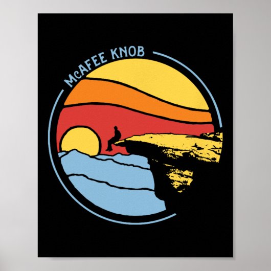 Mcafee's Knob Trail Hiking Giant Star Roanoke Grap Poster (Voorkant)