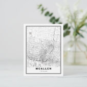 McAllen Map Briefkaart (Staand voorkant)