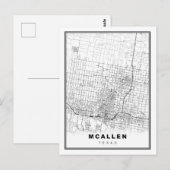 McAllen Map Briefkaart (Voorkant / Achterkant)