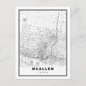 McAllen Map Briefkaart (Voorkant)
