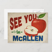 McAllen Texas Apple - Vintage Travel Briefkaart (Voorkant / Achterkant)