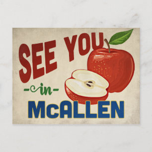 McAllen Texas Apple - Vintage Travel Briefkaart