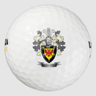 McAllister Family Crest Coat of Arms Golfballen