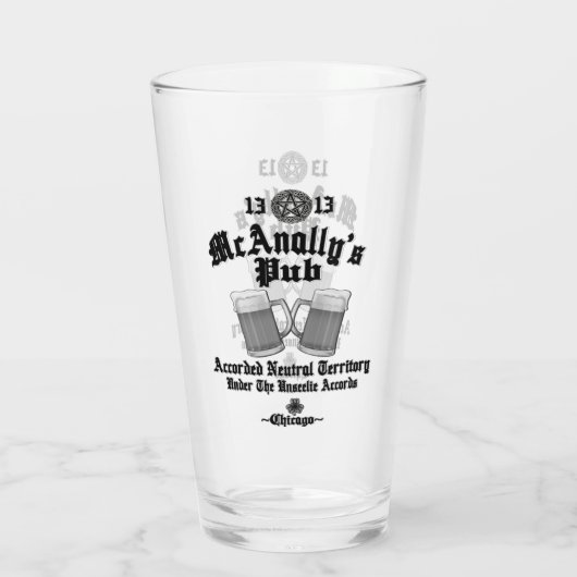 McAnally's Pub Black Logo Glas (Achterkant)