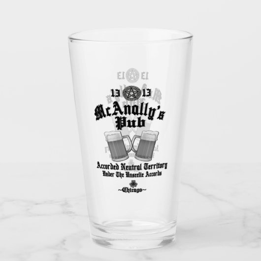 McAnally's Pub Black Logo Glas (Voorkant)