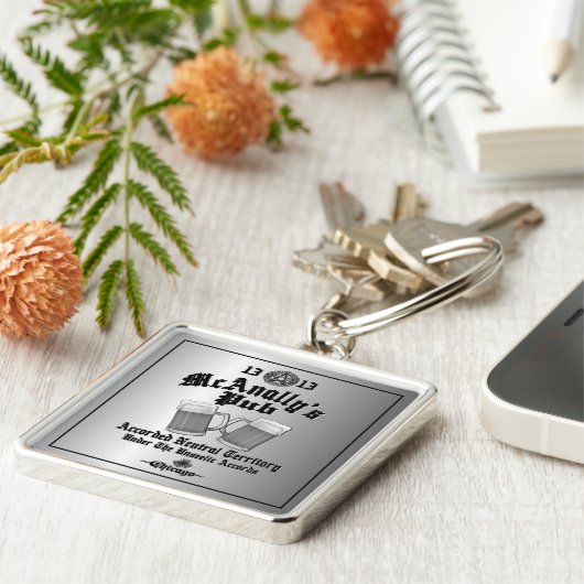 McAnally's Pub Black Logo Sleutelhanger (Zijkant)