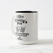 McAnally's Pub Black Logo Tweekleurige Koffiemok (Voorkant links)