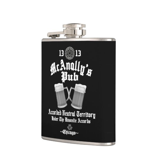 McAnally's Pub Witte Logo Heupfles (Links)