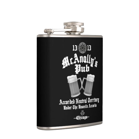 McAnally's Pub Witte Logo Heupfles (Rechts)