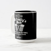 McAnally's Pub Witte Logo Tweekleurige Koffiemok (Voorkant links)