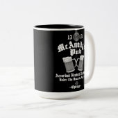 McAnally's Pub Witte Logo Tweekleurige Koffiemok (Voorkant rechts)