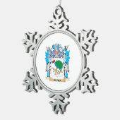 Mcara Coat of Arms - Familie Crest Tin Sneeuwvlok Ornament (Rechts)