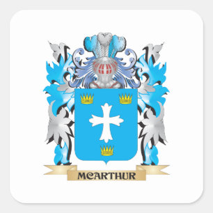 Mcarthur Wapenschild - Family Crest Vierkante Sticker