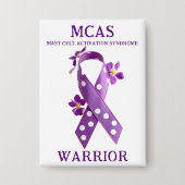 MCAS Mast Cell Activation Syndrome Awareness Button (Voorkant)
