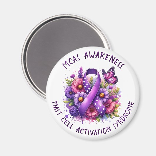 MCAS Mast Cell Activation Syndrome Awareness Magneet (Voorkant / Achterkant)