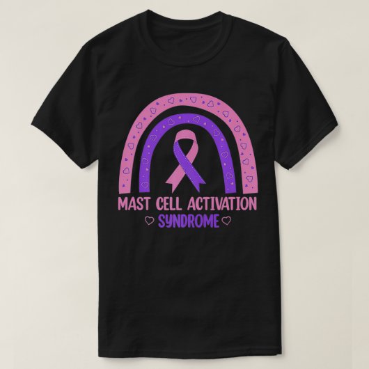 MCAS Mast Cell Activation Syndrome Awareness Ribbo T-shirt (Design voorkant)