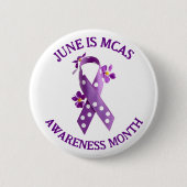 MCAS Mast Cell Activation Syndrome Awareness Ronde Button 5,7 Cm (Voorkant)