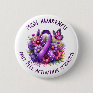 MCAS Mast Cell Activation Syndrome Awareness Ronde Button 5,7 Cm