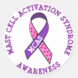 MCAS Mast Cell Activation Syndrome Awareness Ronde Sticker