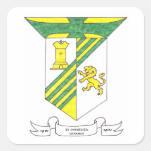 McAuley High School Coat of Arms Vierkante Sticker