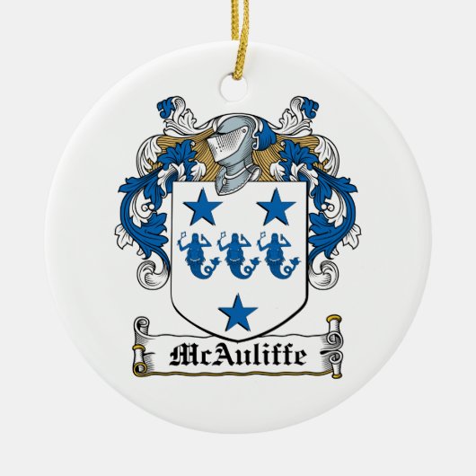 McAuliffe Family Crest Keramisch Ornament (Voorkant)