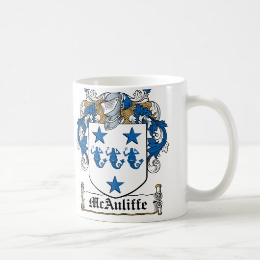 McAuliffe Family Crest Koffiemok (Rechts)