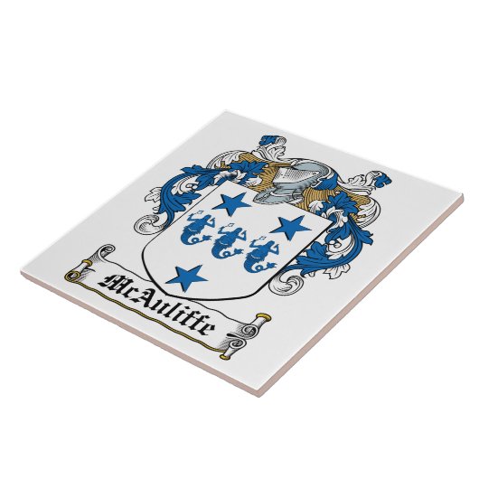 McAuliffe Family Crest Tegeltje (Zijkant)