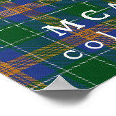 McAuliffe Tartan Colors of Ireland Poster (Hoek)