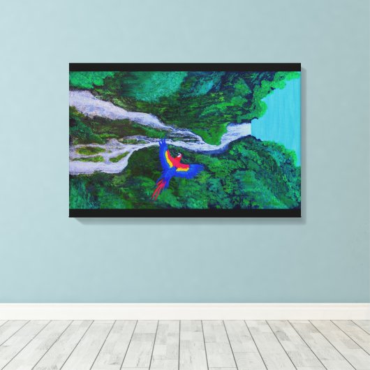 mcaw water canvas afdruk (Insitu (Houten vloer))