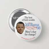 McBama'08 Ronde Button 5,7 Cm (Voorkant /achterkant)