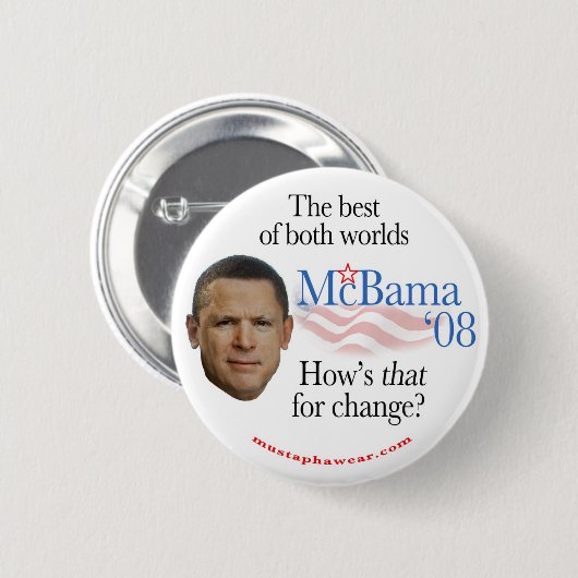 McBama'08 Ronde Button 5,7 Cm (Voorkant /achterkant)