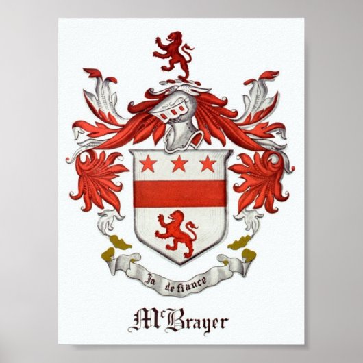 McBrayer Coat of Arms Poster (Voorkant)