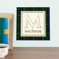 McBride Clan Tartan Pset Monogram Folie Prints
