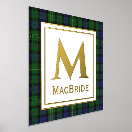 McBride Clan Tartan Pset Monogram Folie Prints (Laagn)
