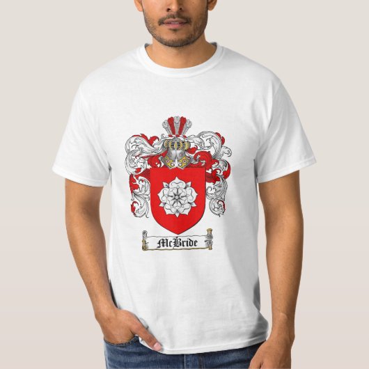 McBride Family Crest - McBride Coat of Arms T-shirt (Voorkant)