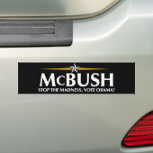 McBush Anti-McCain-Bumpersticker Bumpersticker (Op auto)