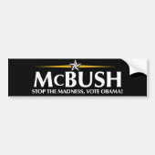 McBush Anti-McCain-Bumpersticker Bumpersticker (Voorkant)