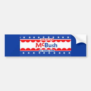 McBUSH NO DERDE TERM-Bumpersticker Bumpersticker