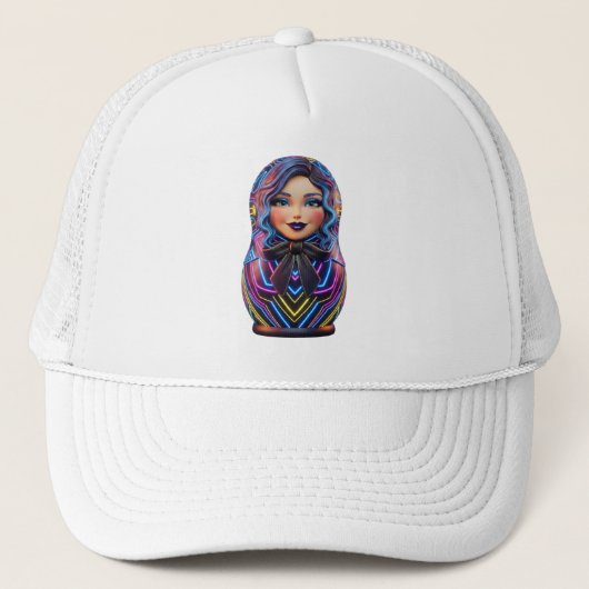 MCC System: Cyber Matryoshka AI Cap Trucker Pet (Voorkant)