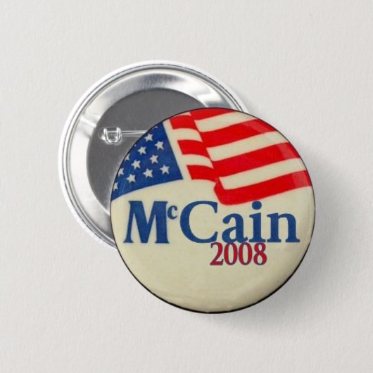 McCain 2008 Button vlag (Voorkant /achterkant)
