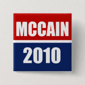 MCCAIN 2010 VIERKANTE BUTTON 5,1 CM (Voorkant)