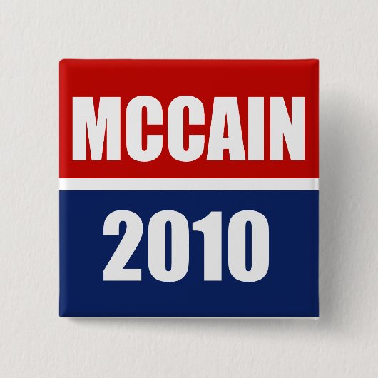 MCCAIN 2010 VIERKANTE BUTTON 5,1 CM (Voorkant)