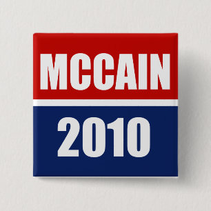 MCCAIN 2010 VIERKANTE BUTTON 5,1 CM