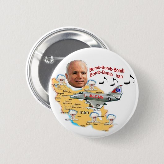 McCain Bomb Iran Button (Voorkant /achterkant)