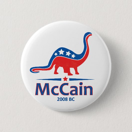 McCain, Brontosaurus Ronde Button 5,7 Cm (Voorkant)