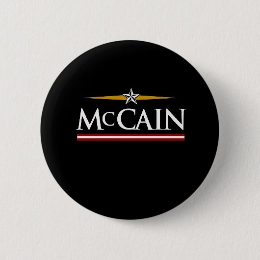 MCCAIN CAMPAGNE T-SHIRT RONDE BUTTON 5,7 CM (Voorkant)